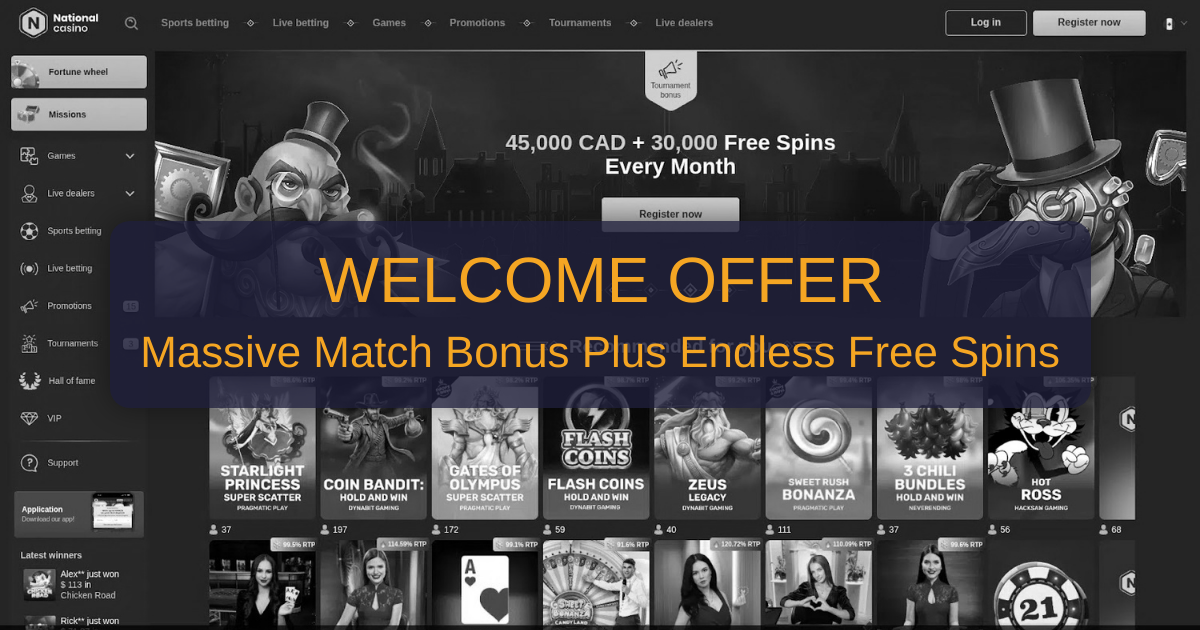 National Casino banner
